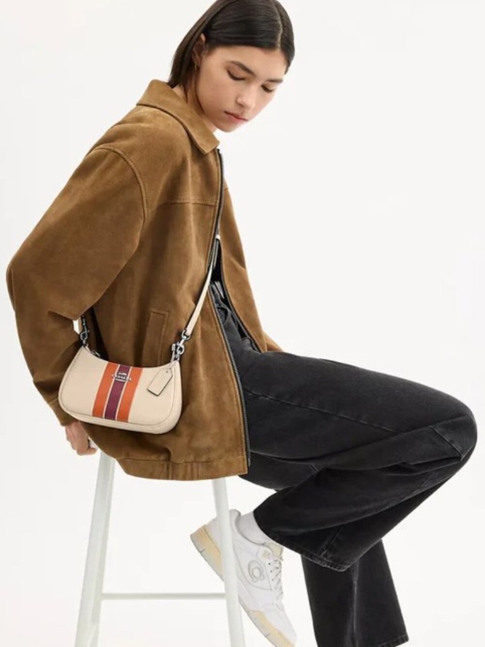 Coach Teri Mini Crossbody Bag With Stripe - 𝐁𝐫𝐚𝐧𝐝 𝐍𝐞𝐰! With Dust Bag!